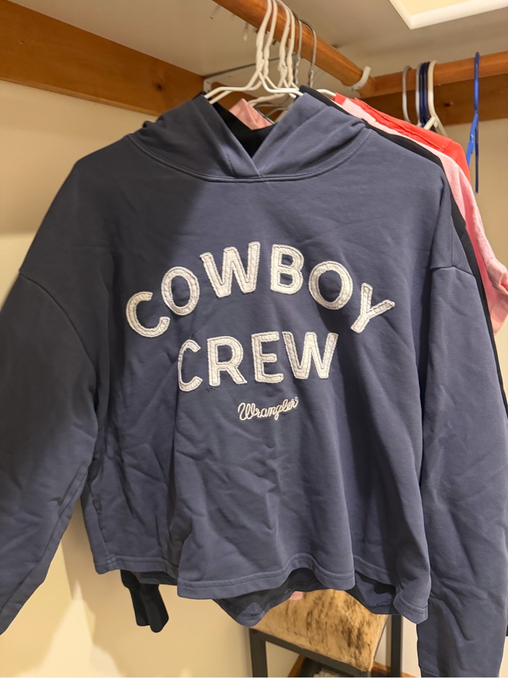 Wrangler Cowboy Crew Navy Hooded Sweater